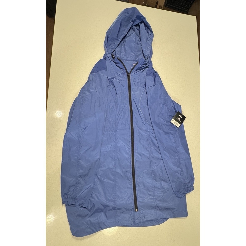 NEW Fila‎ Sport Tru Dry Jacket Mens XL Terra Blue Water Resistant Full Zip